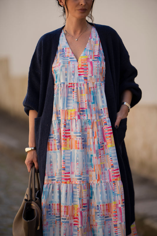 Abrigo largo de punto