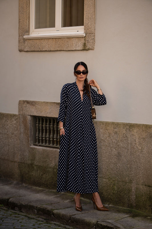 Vestido largo estampado