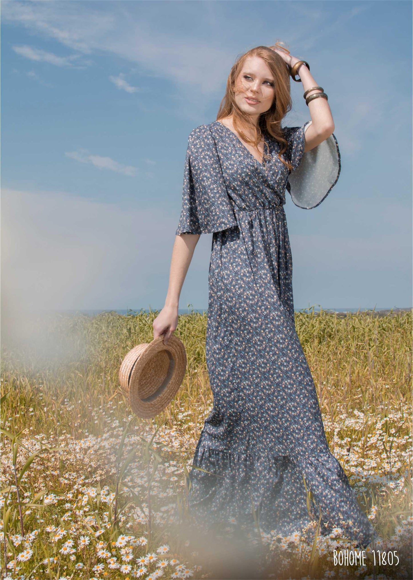 vestido largo floral
