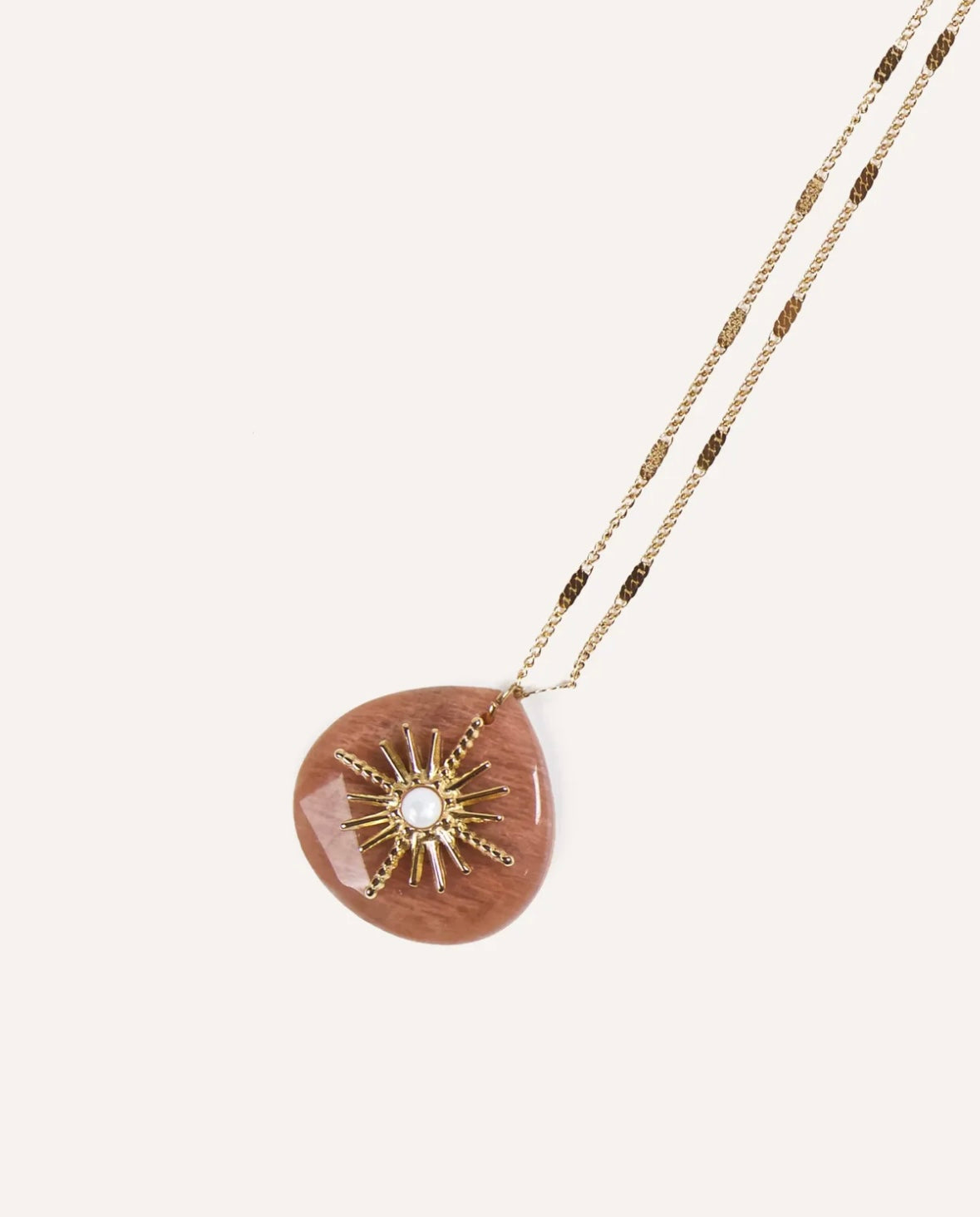 Collar largo con piedra