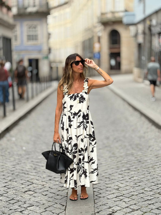 Vestido largo con tirantes