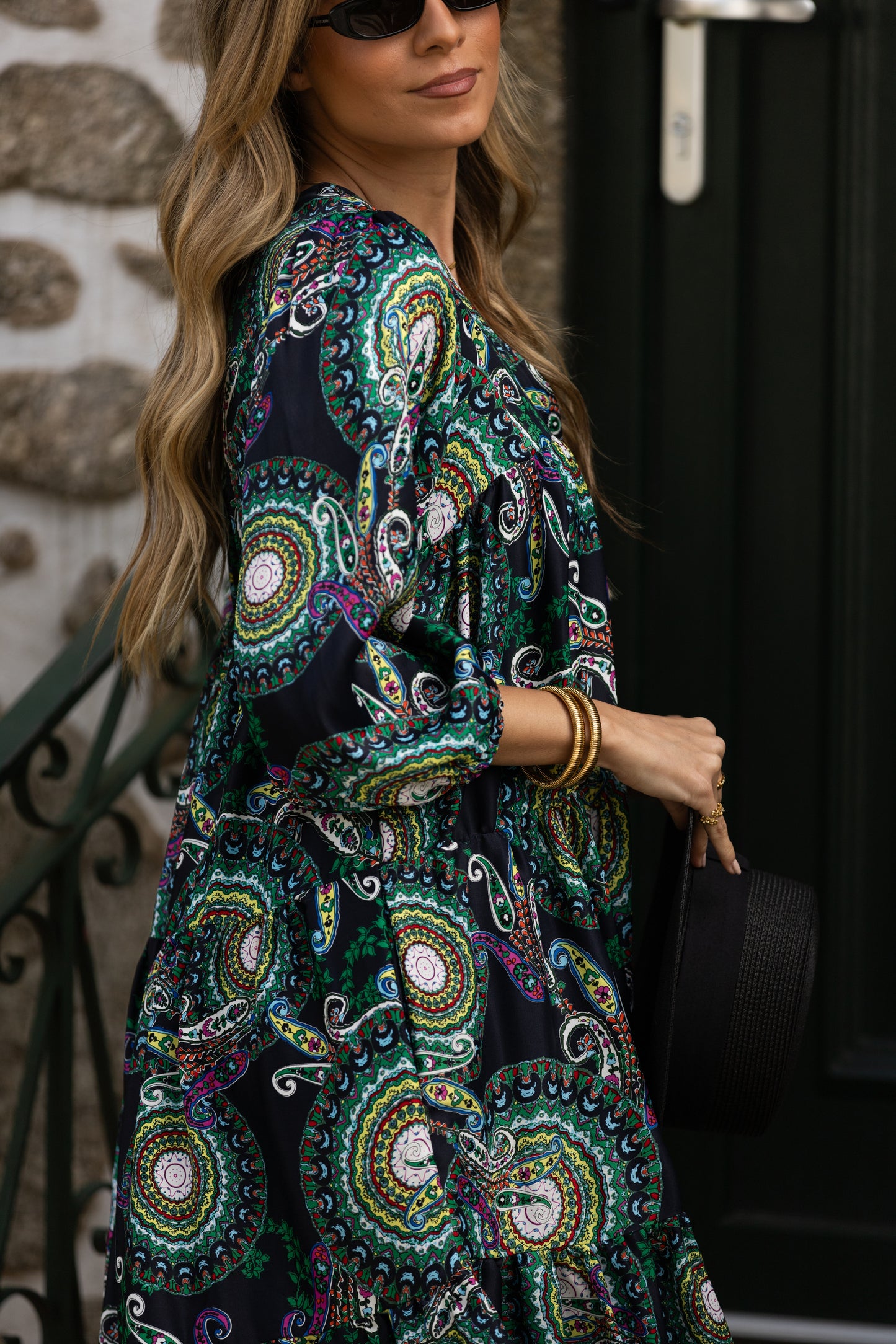 Vestido largo con volantes