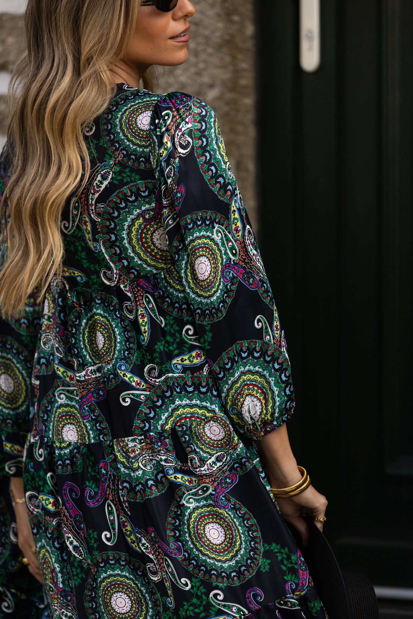 Vestido largo con volantes