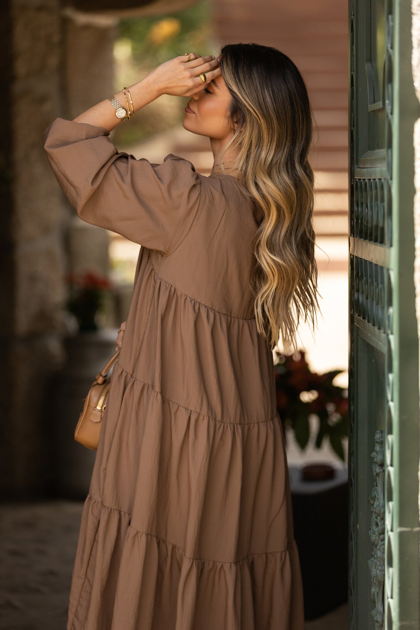 Vestido largo con volantes