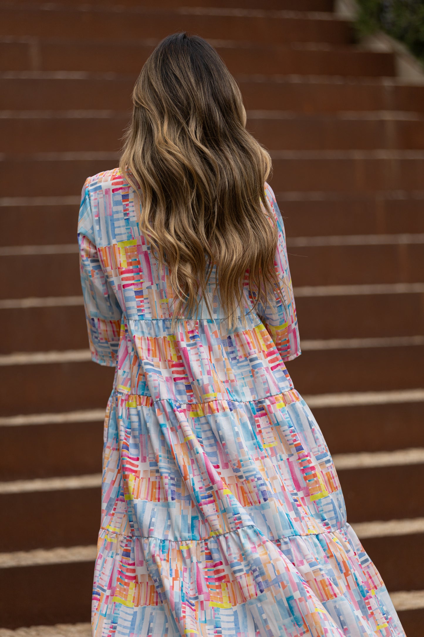 Vestido largo con volantes
