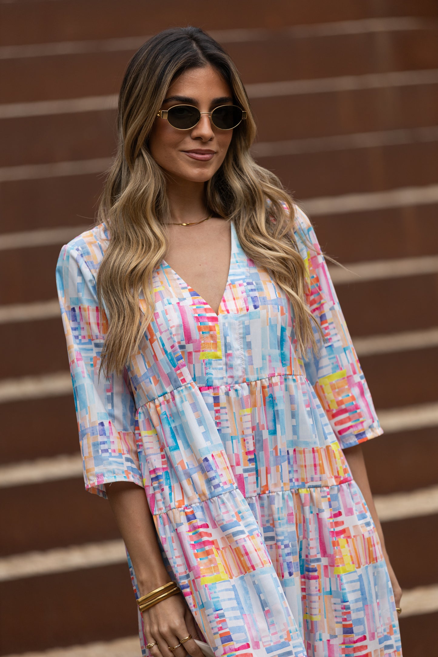 Vestido largo con volantes