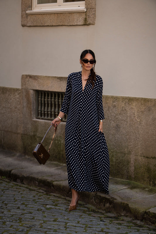 Vestido largo estampado