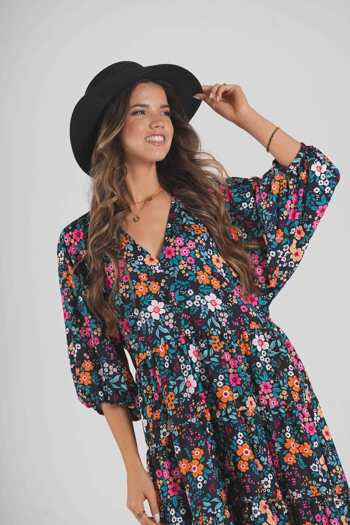 Vestido largo estampado
