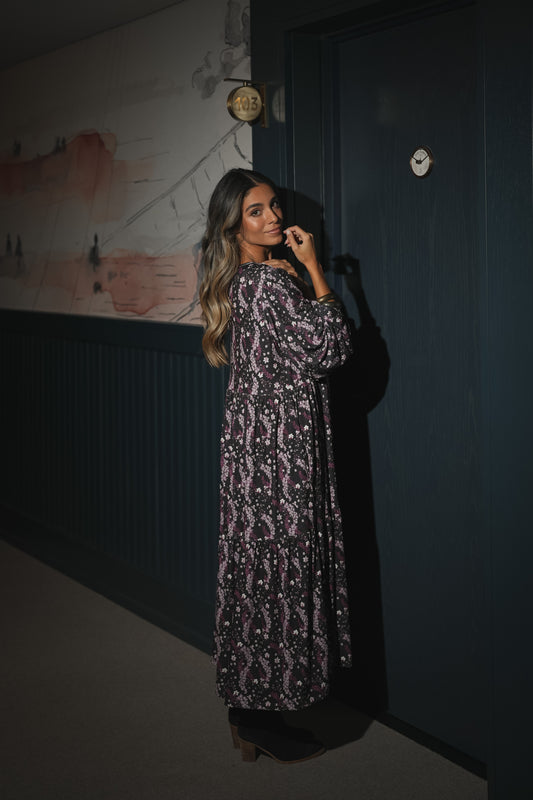 Vestido largo estampado