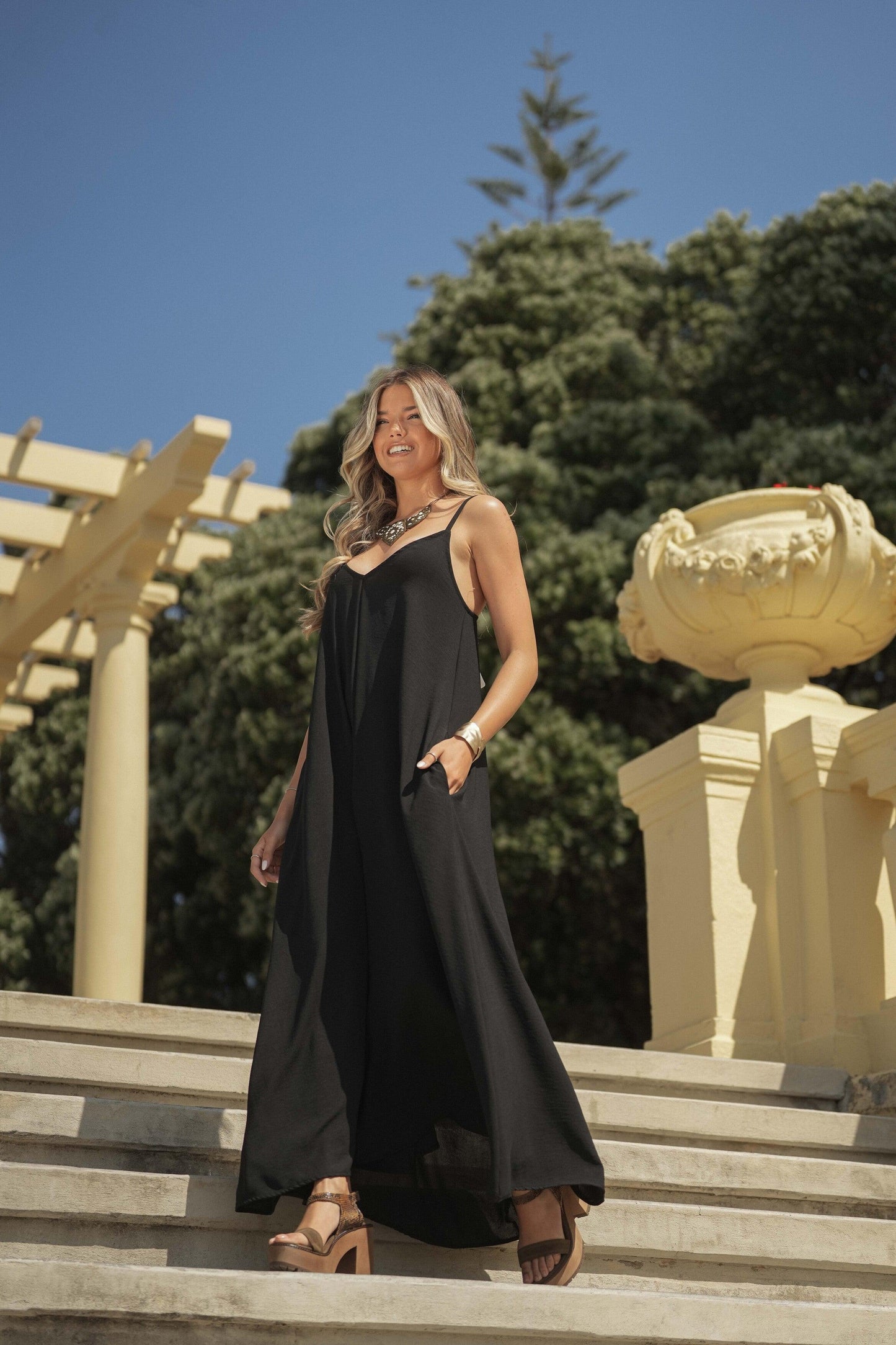 Vestido largo negro
