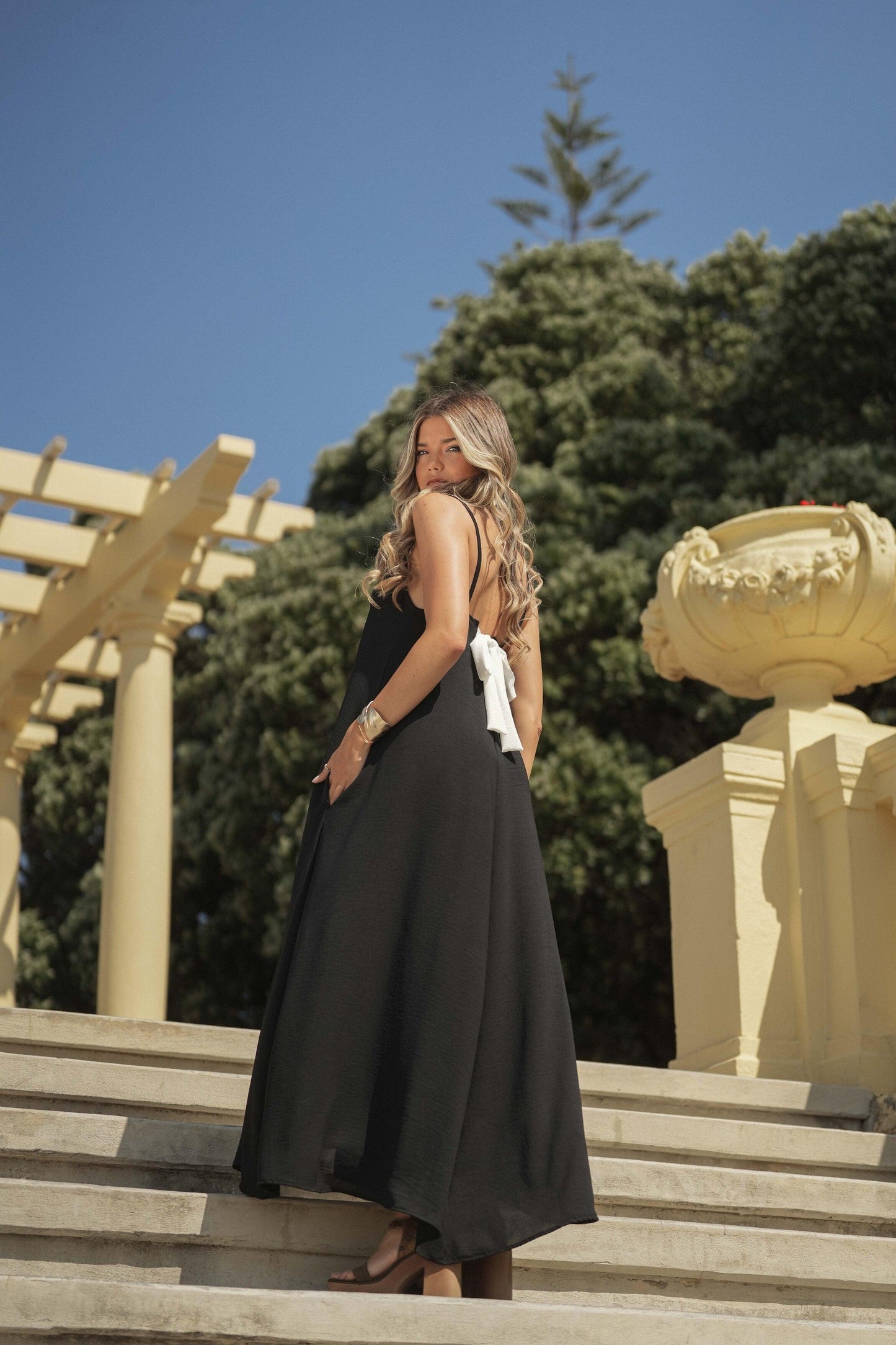 Vestido largo negro