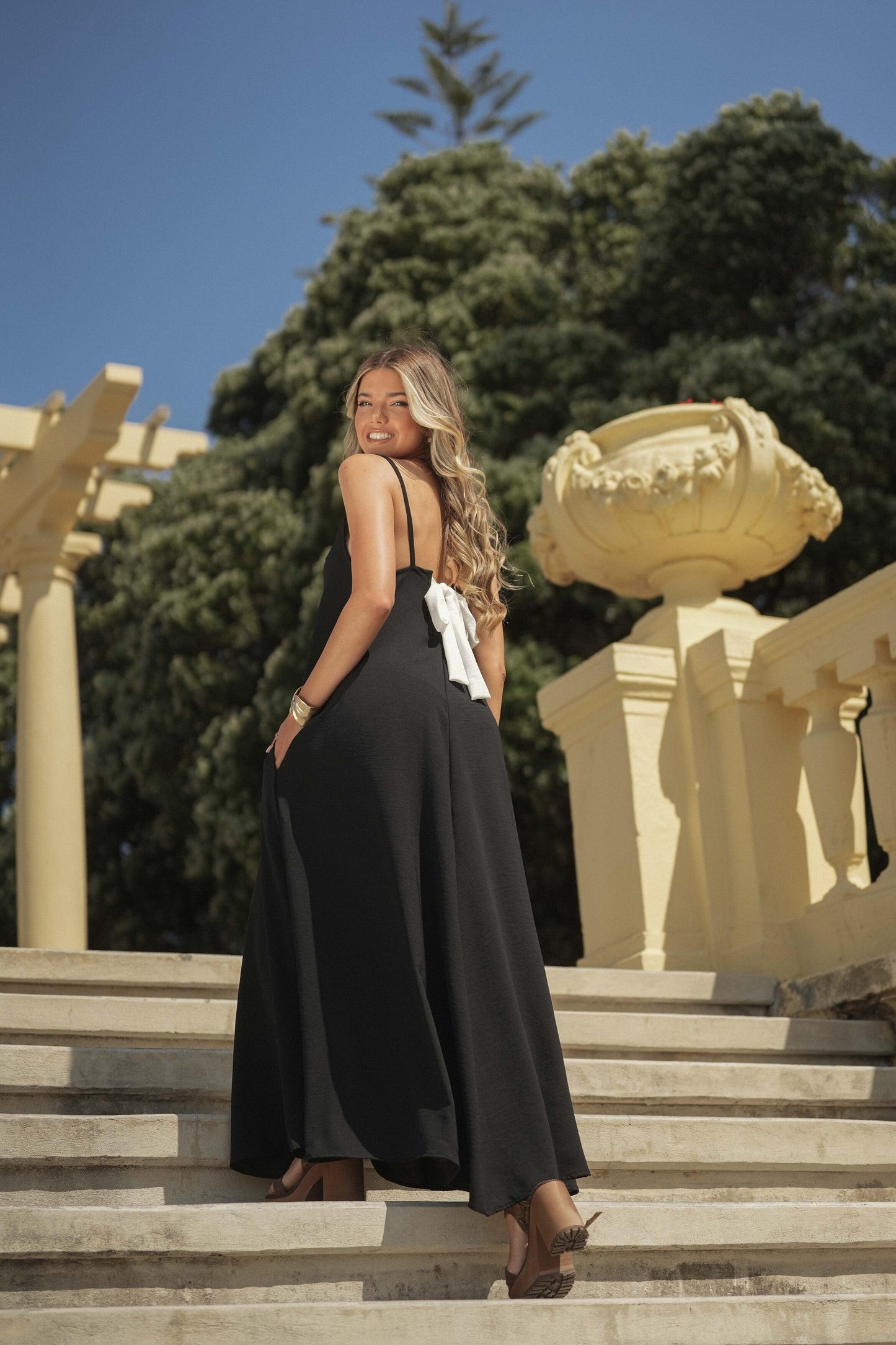 Vestido largo negro