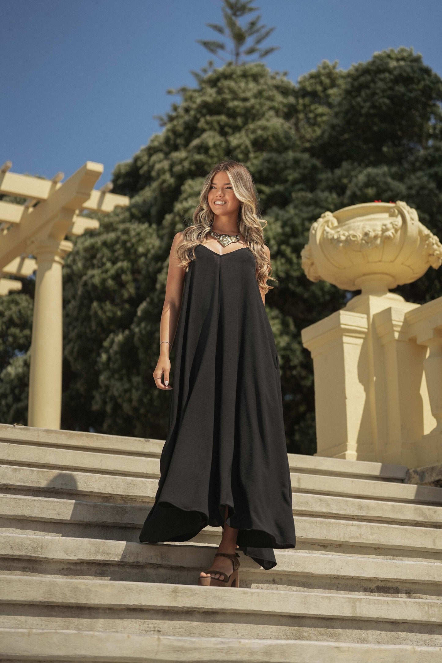 Vestido largo negro