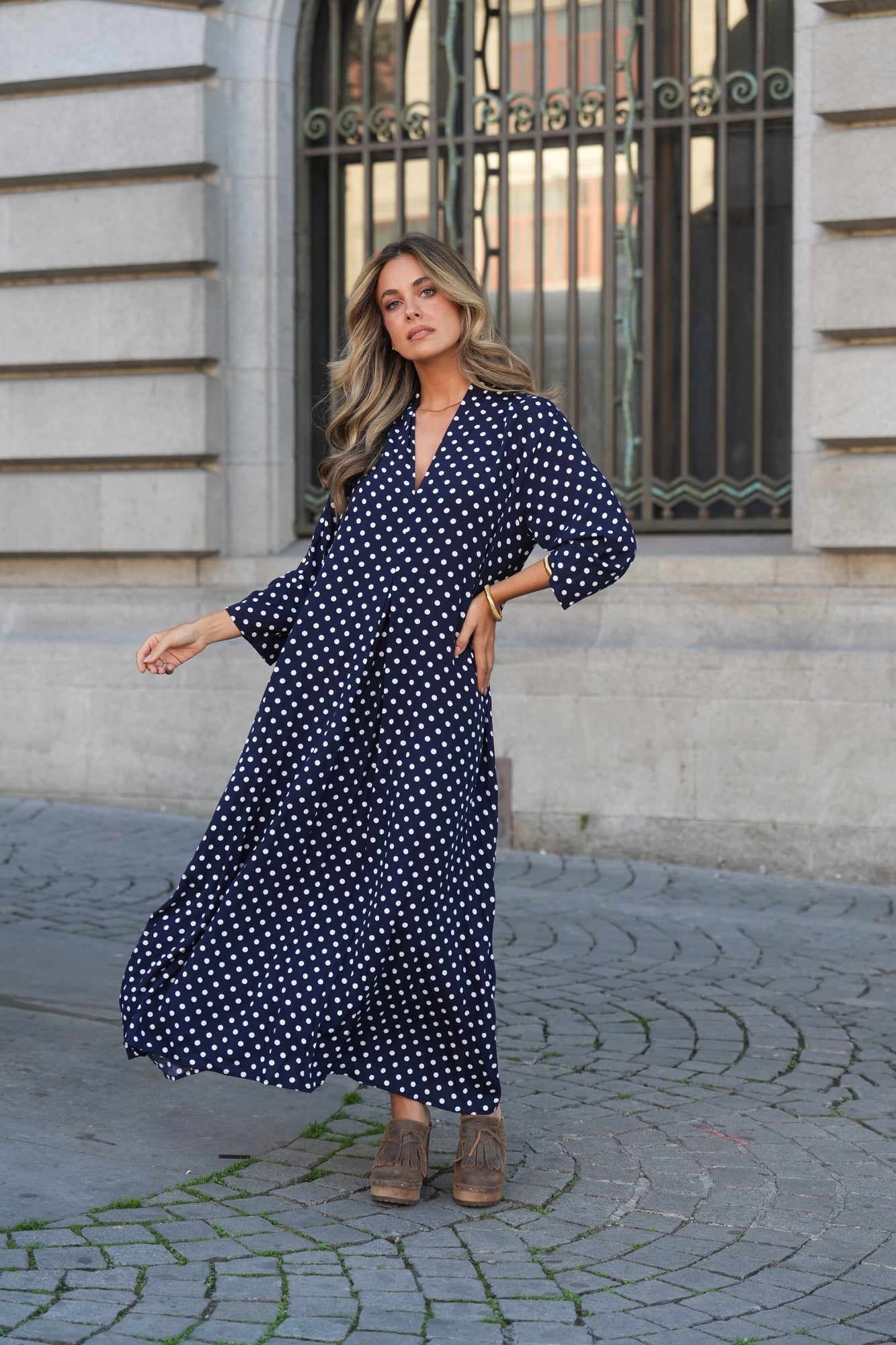 Vestido largo estampado