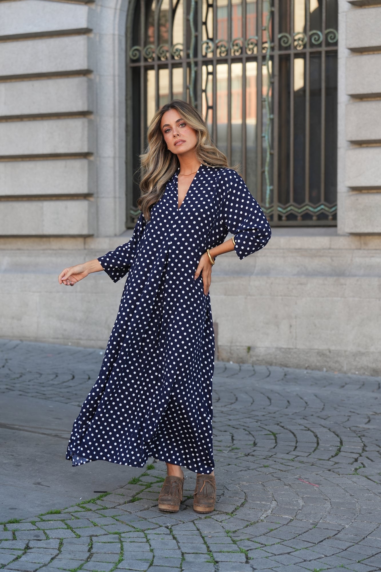 Vestido largo estampado