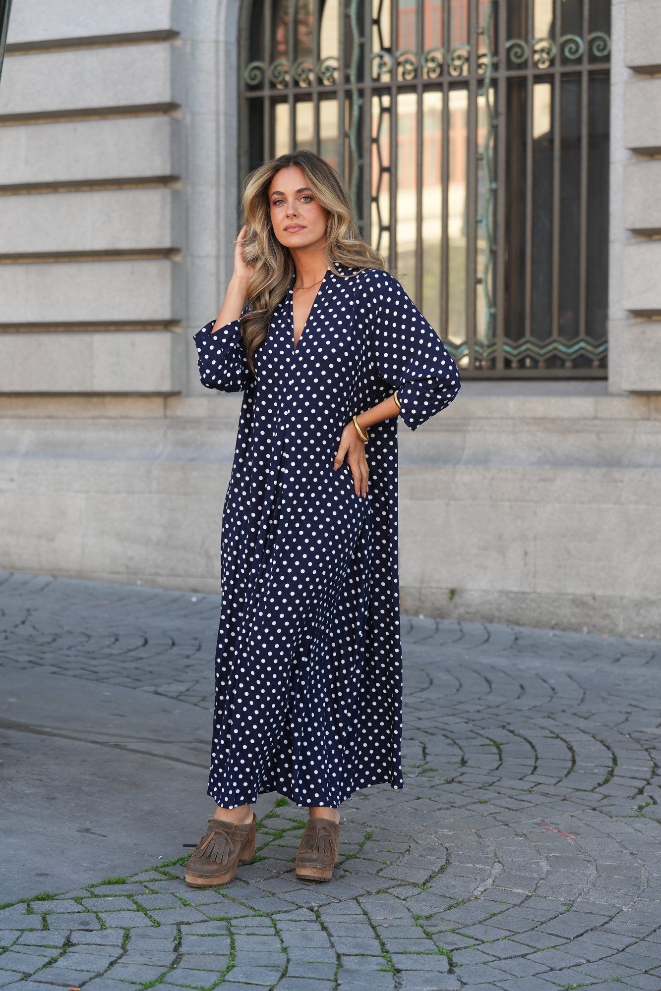 Vestido largo estampado