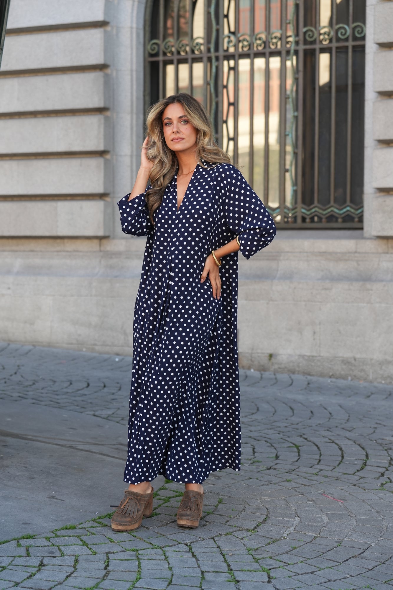 Vestido largo estampado