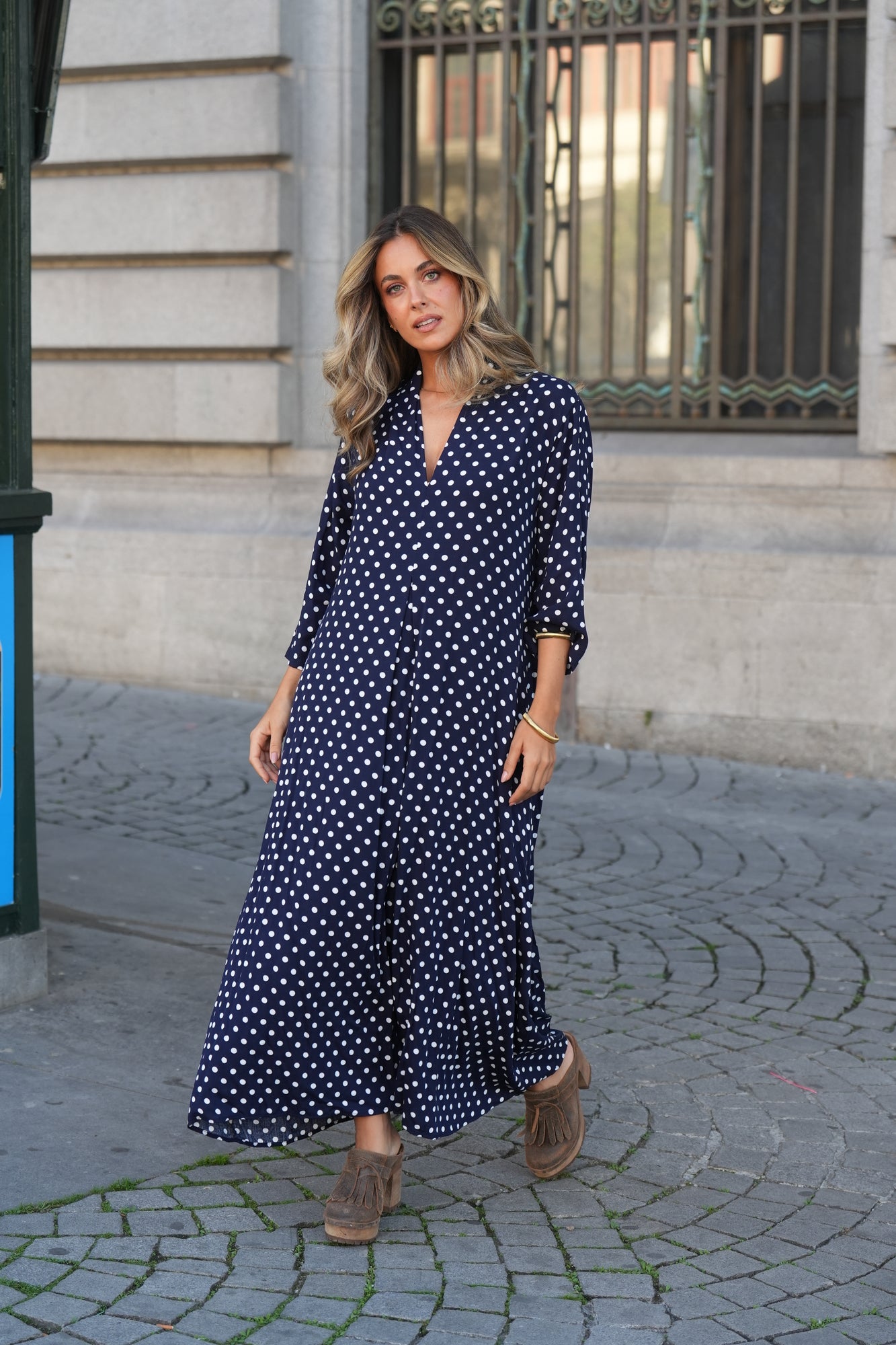 Vestido largo estampado