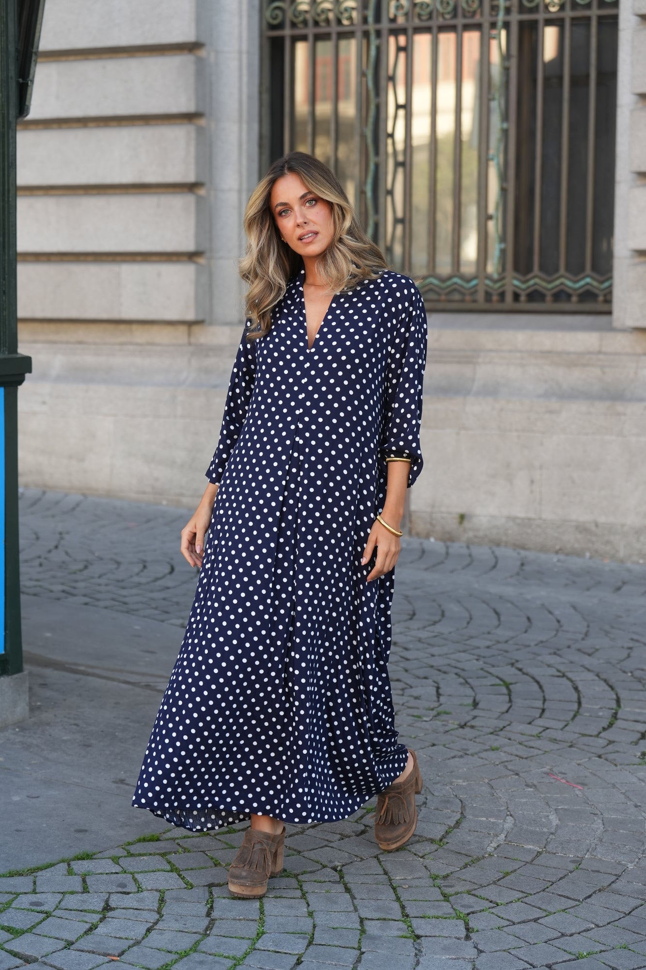 Vestido largo estampado