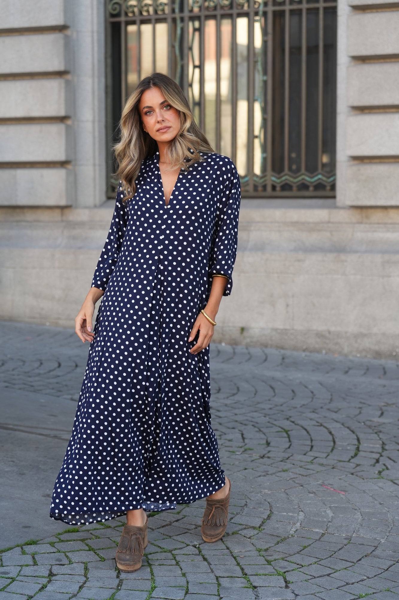 Vestido largo estampado