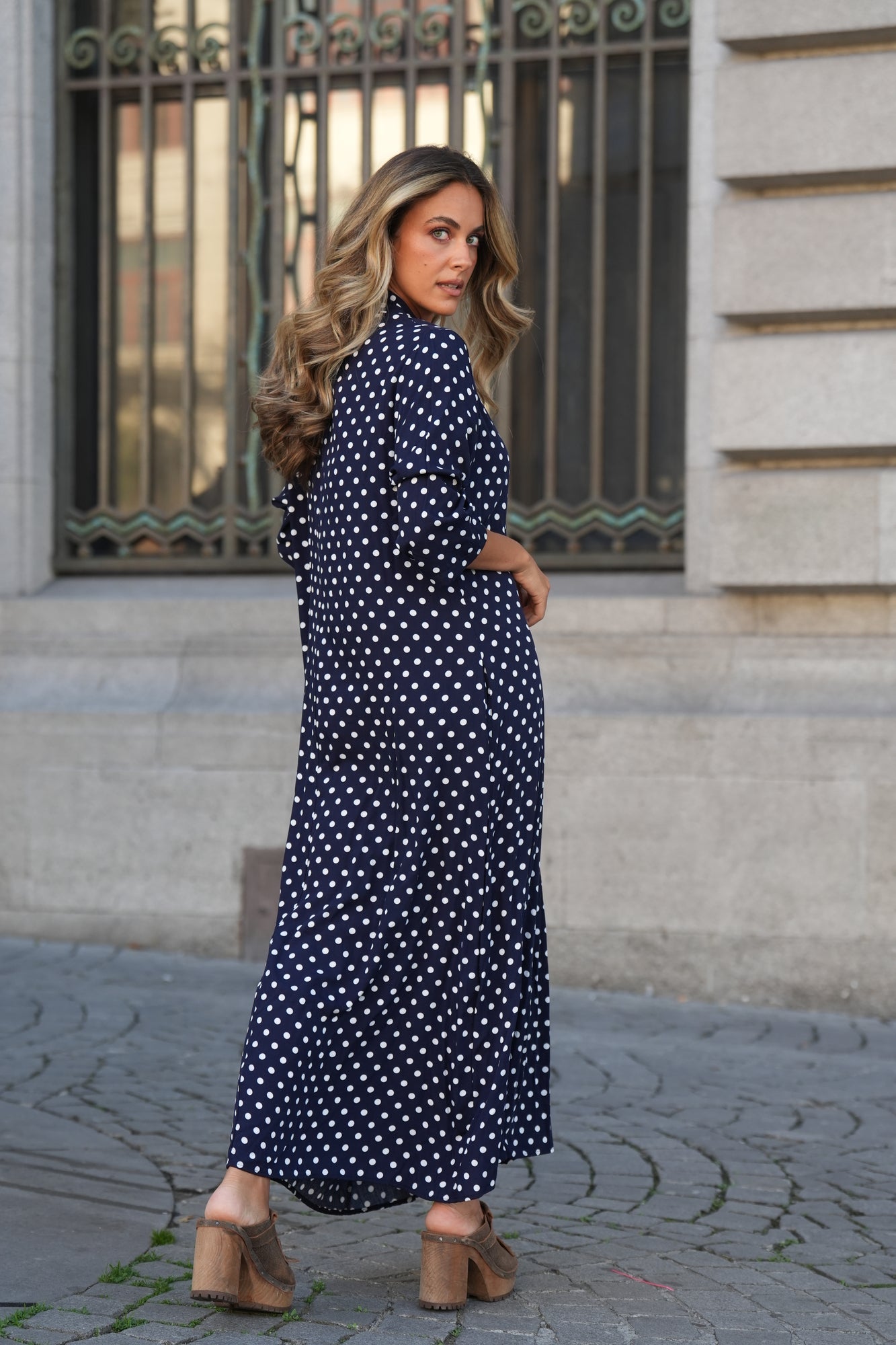 Vestido largo estampado