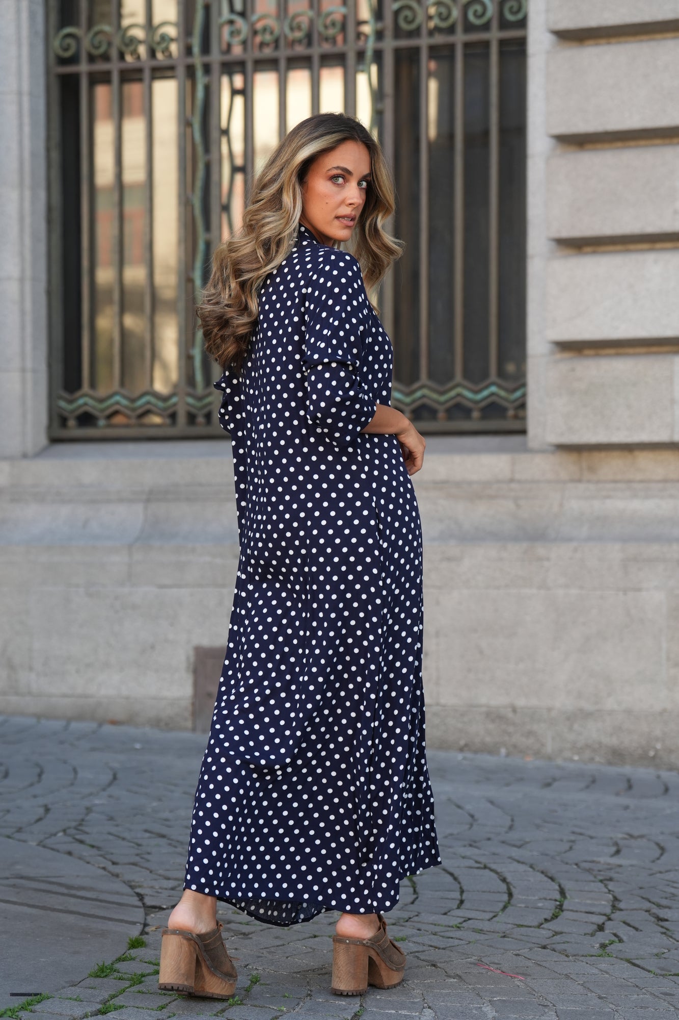 Vestido largo estampado
