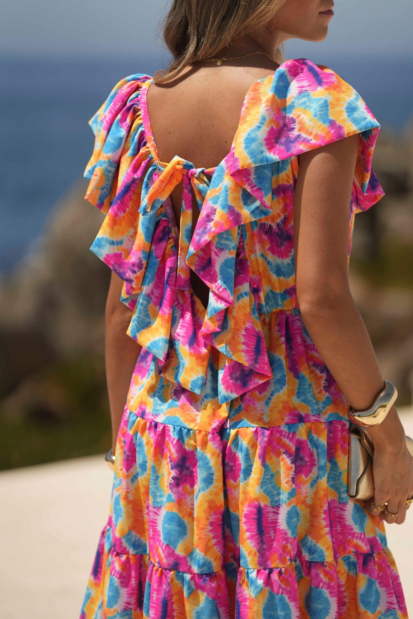 Vestido largo estampado
