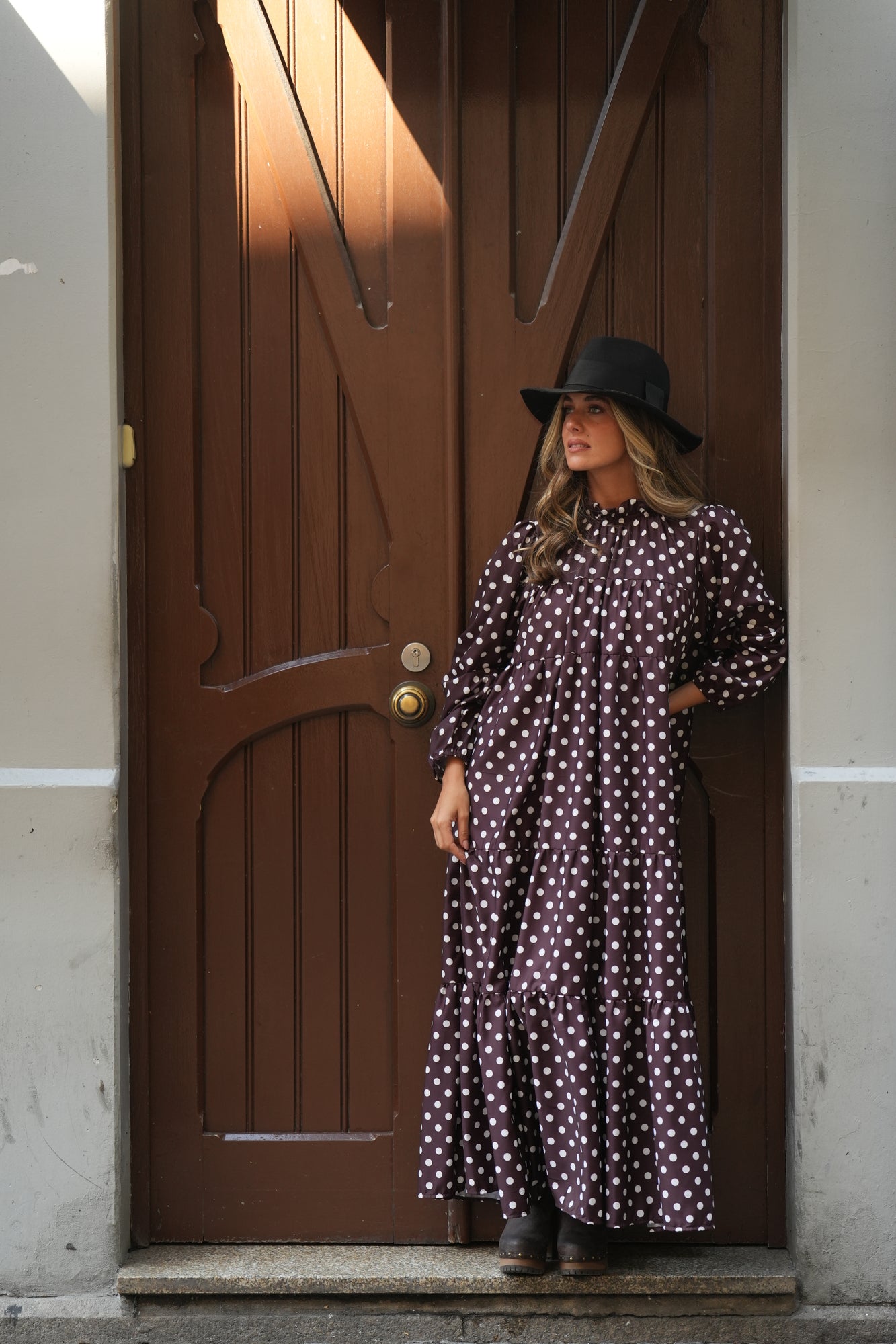 Vestido largo con volantes