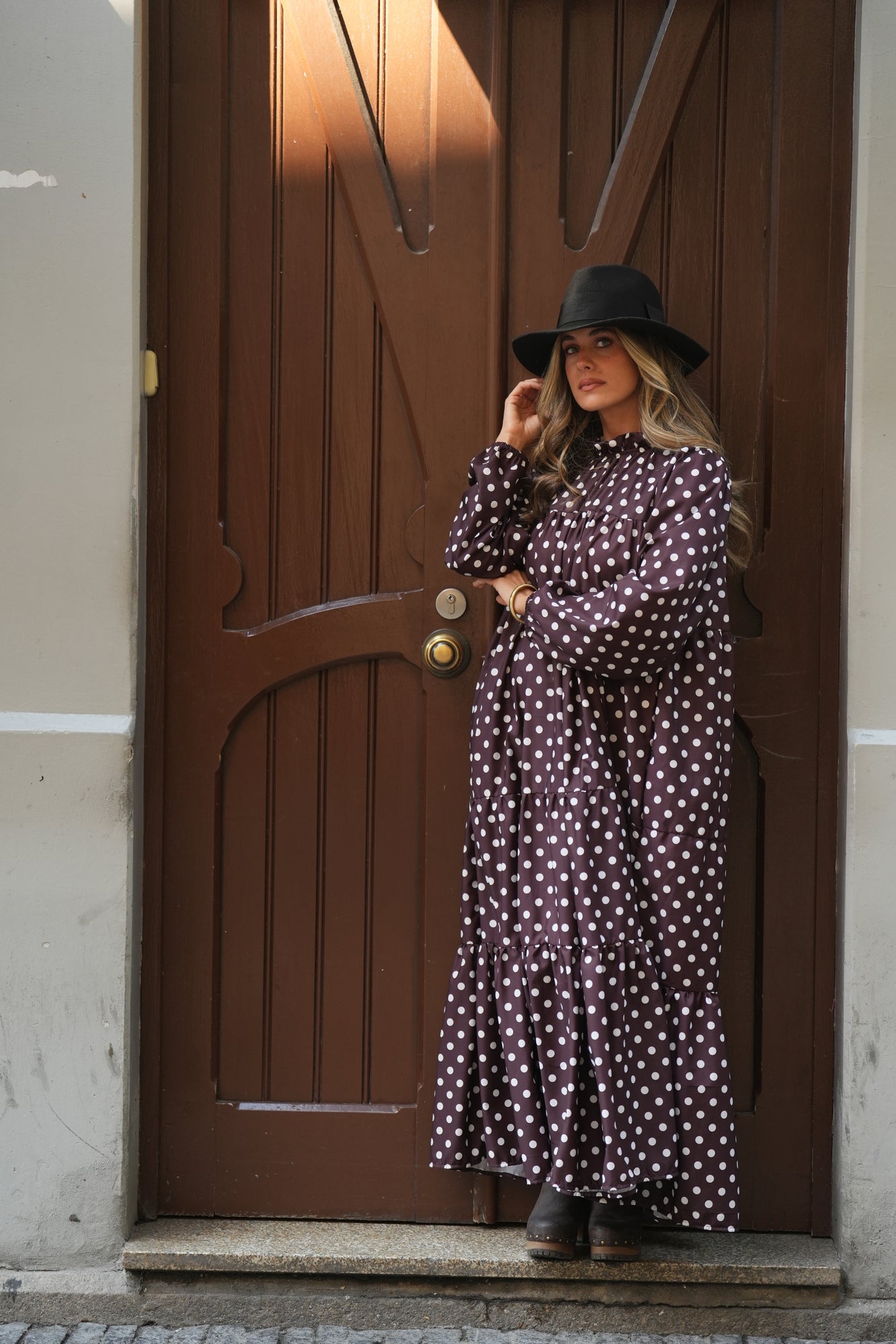 Vestido largo con volantes