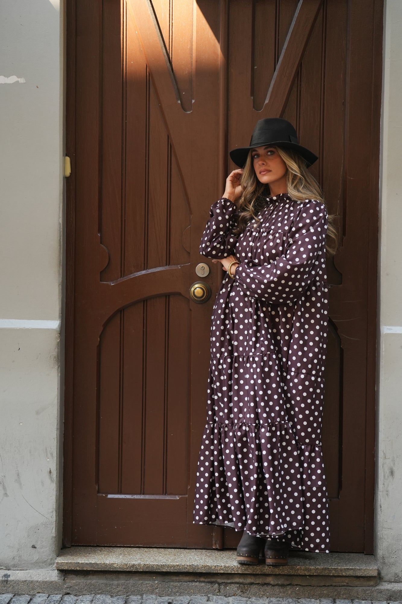 Vestido largo con volantes