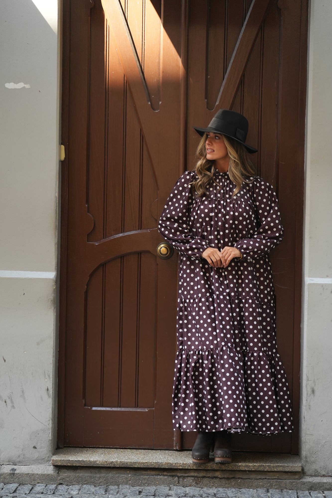 Vestido largo con volantes
