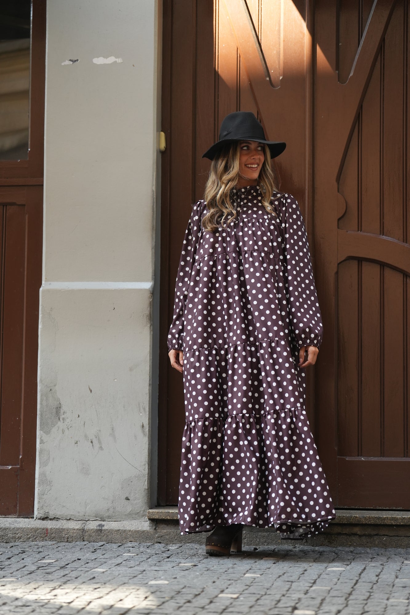 Vestido largo con volantes