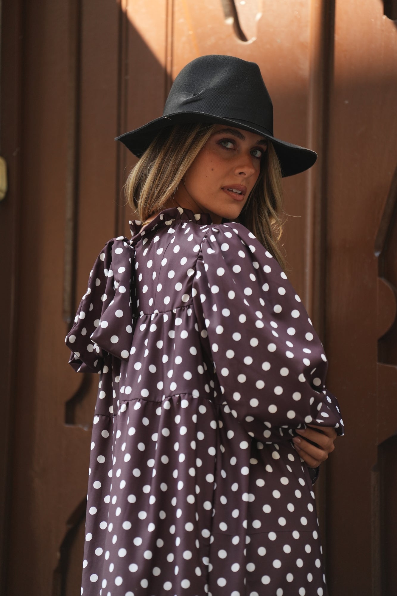Vestido largo con volantes