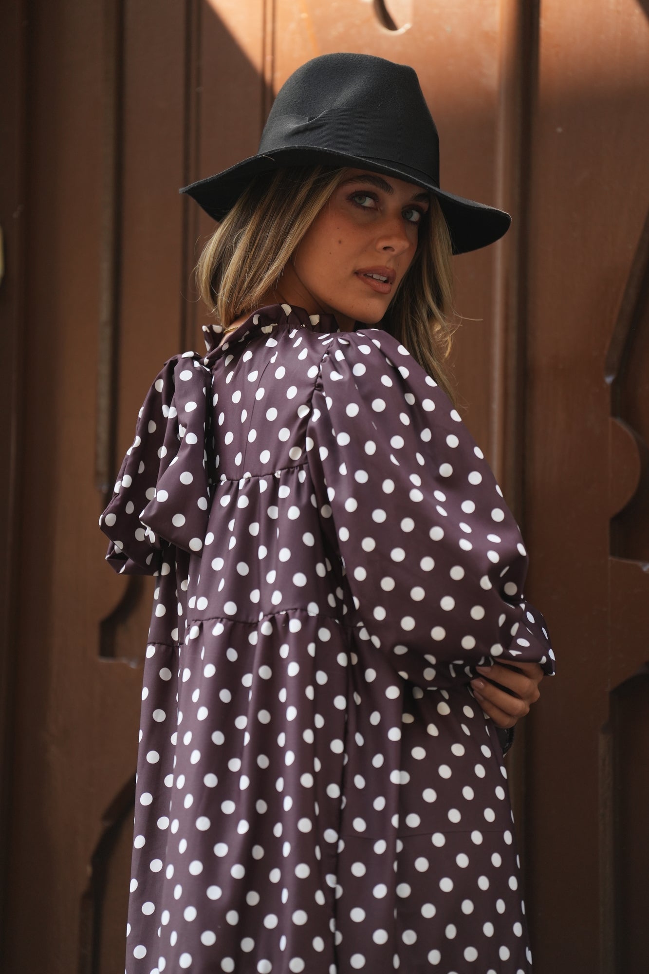 Vestido largo con volantes