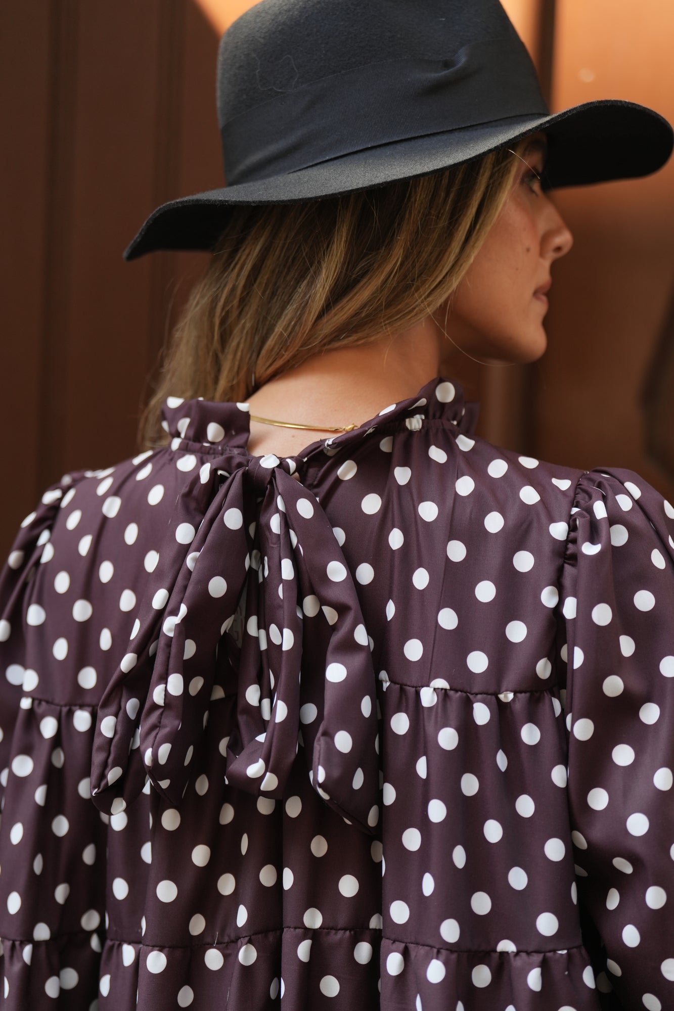 Vestido largo con volantes