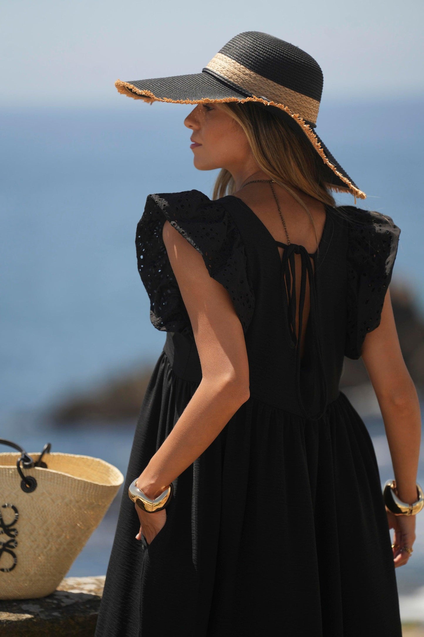 Vestido largo negro