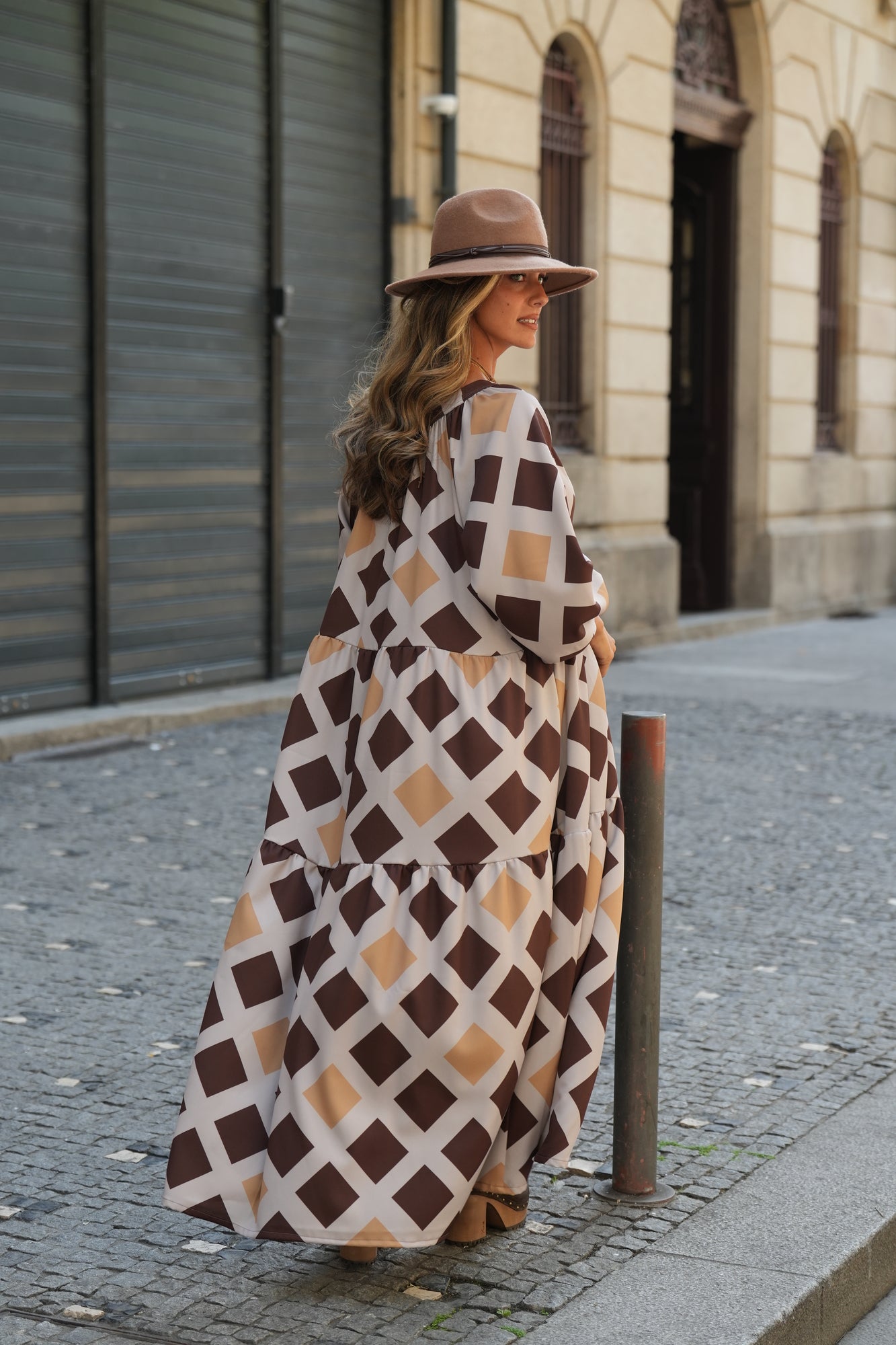 Vestido comprido estampado