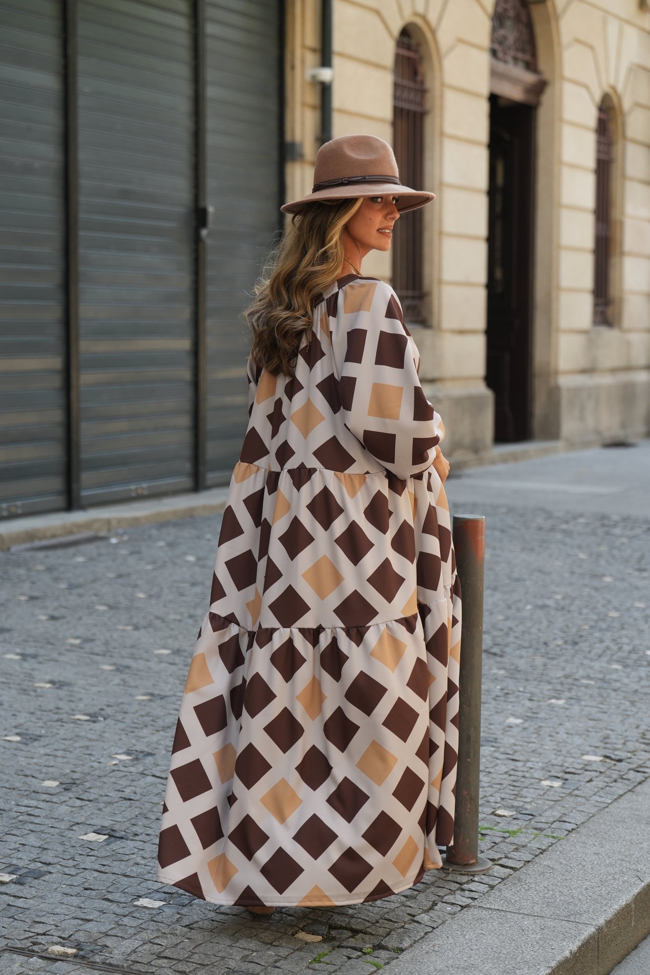 Vestido comprido estampado