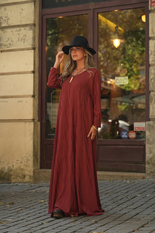 Vestido largo de punto