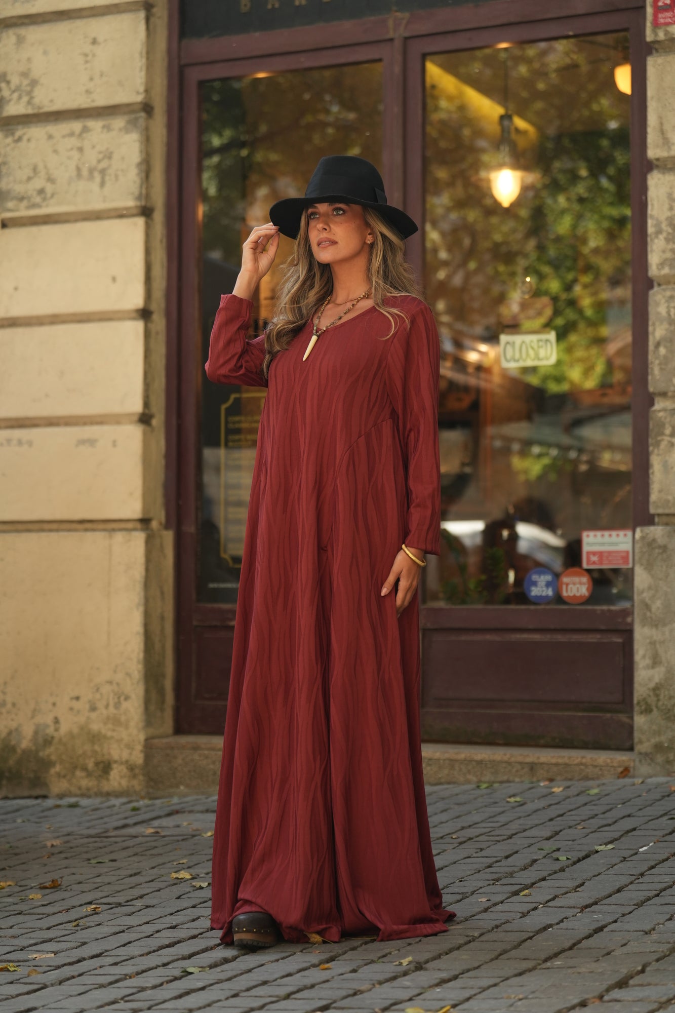 Vestido largo de punto