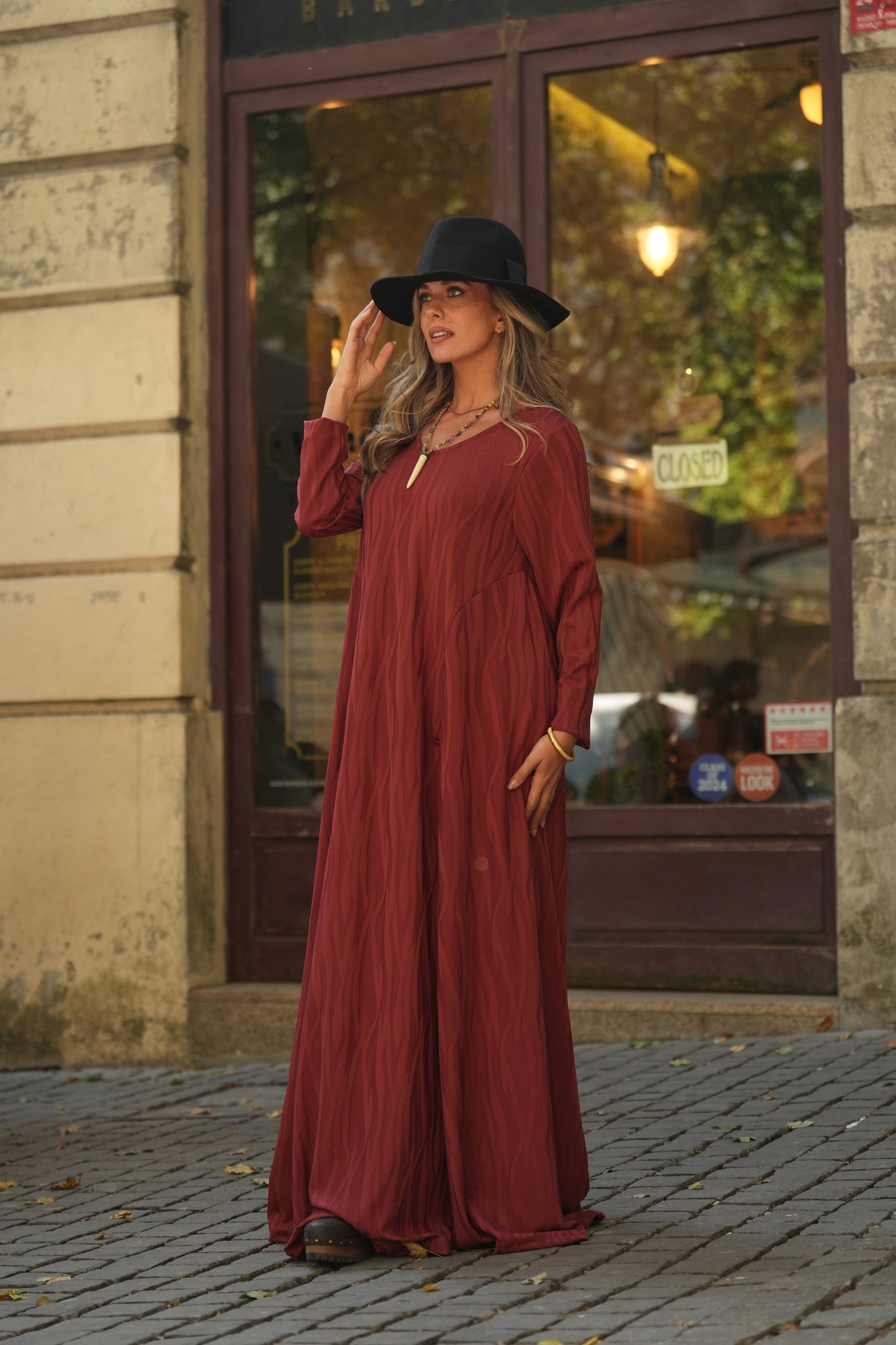Vestido largo de punto