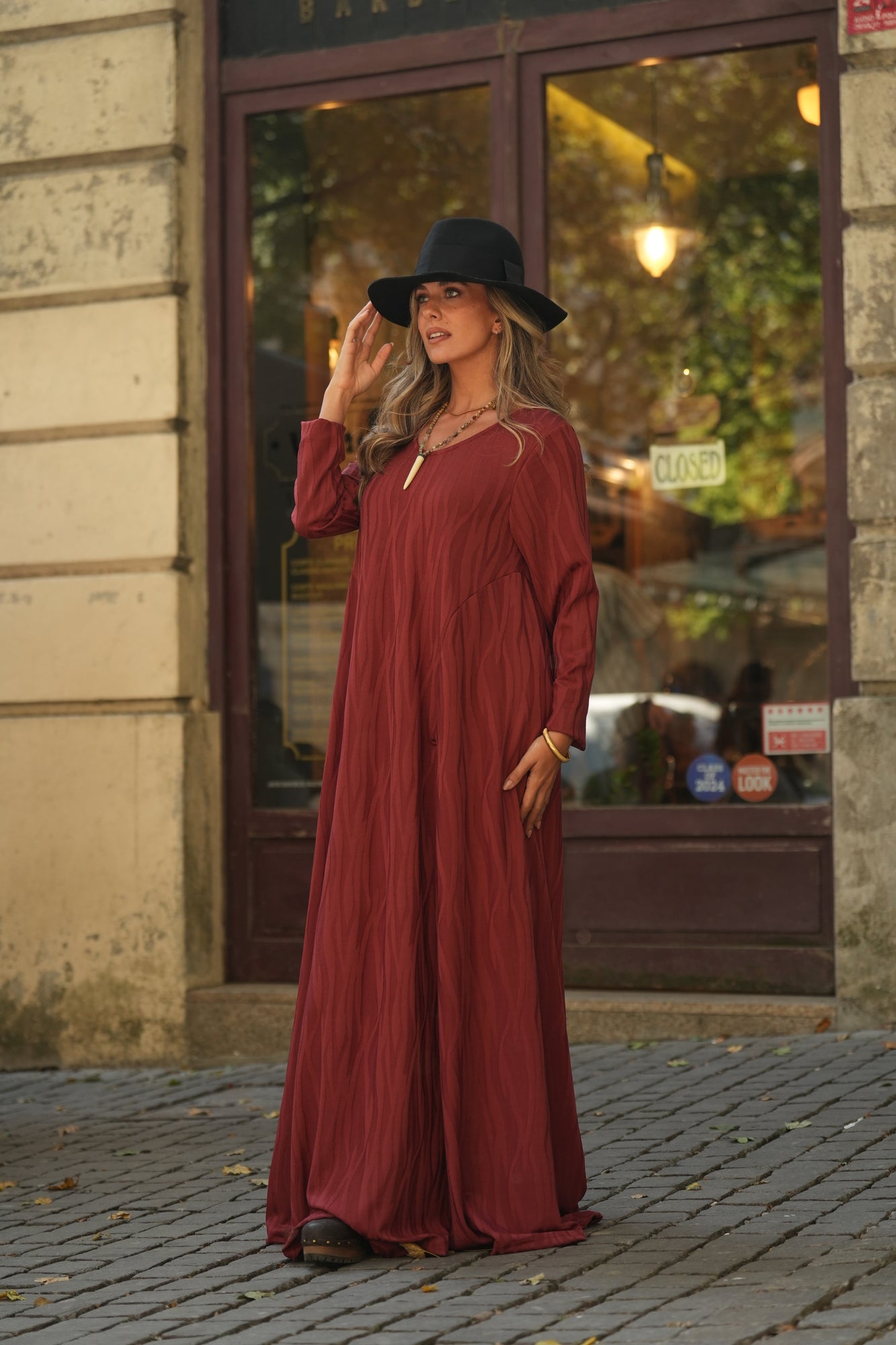 Vestido largo de punto