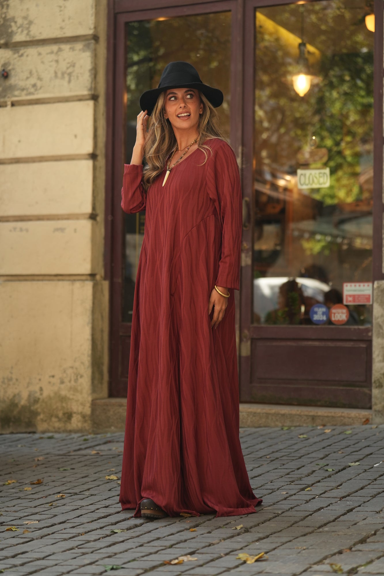 Vestido largo de punto