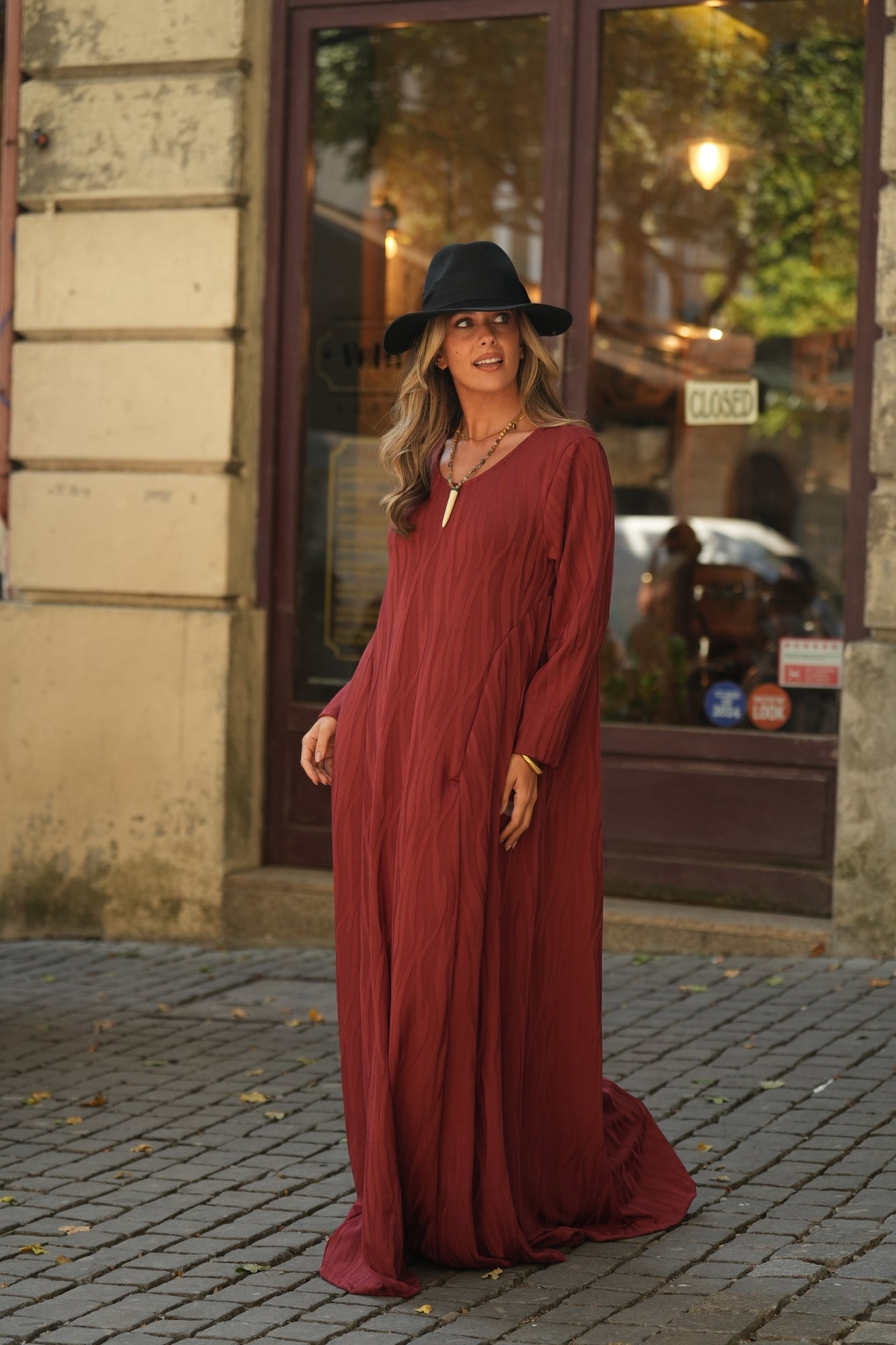 Vestido largo de punto