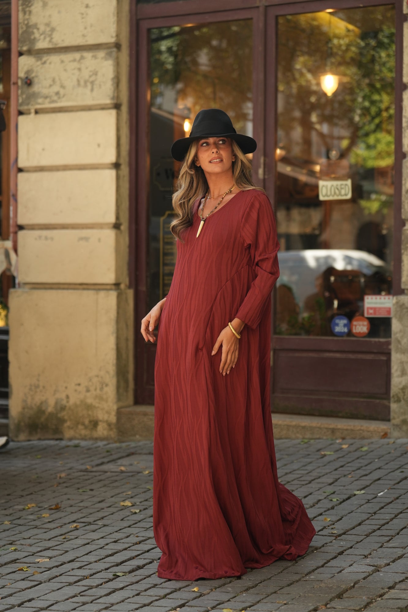 Vestido largo de punto