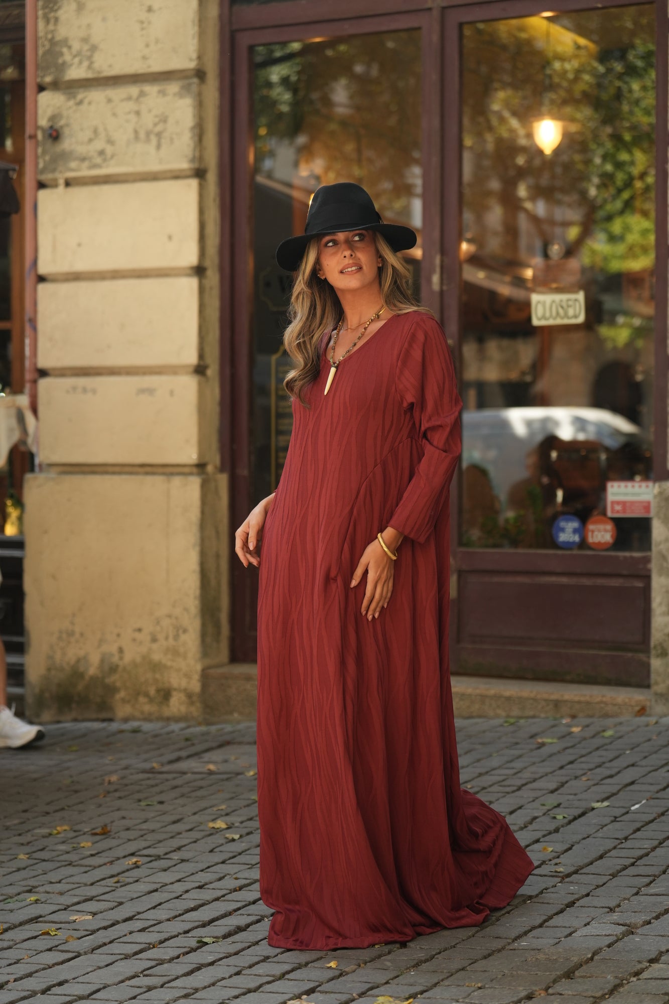 Vestido largo de punto