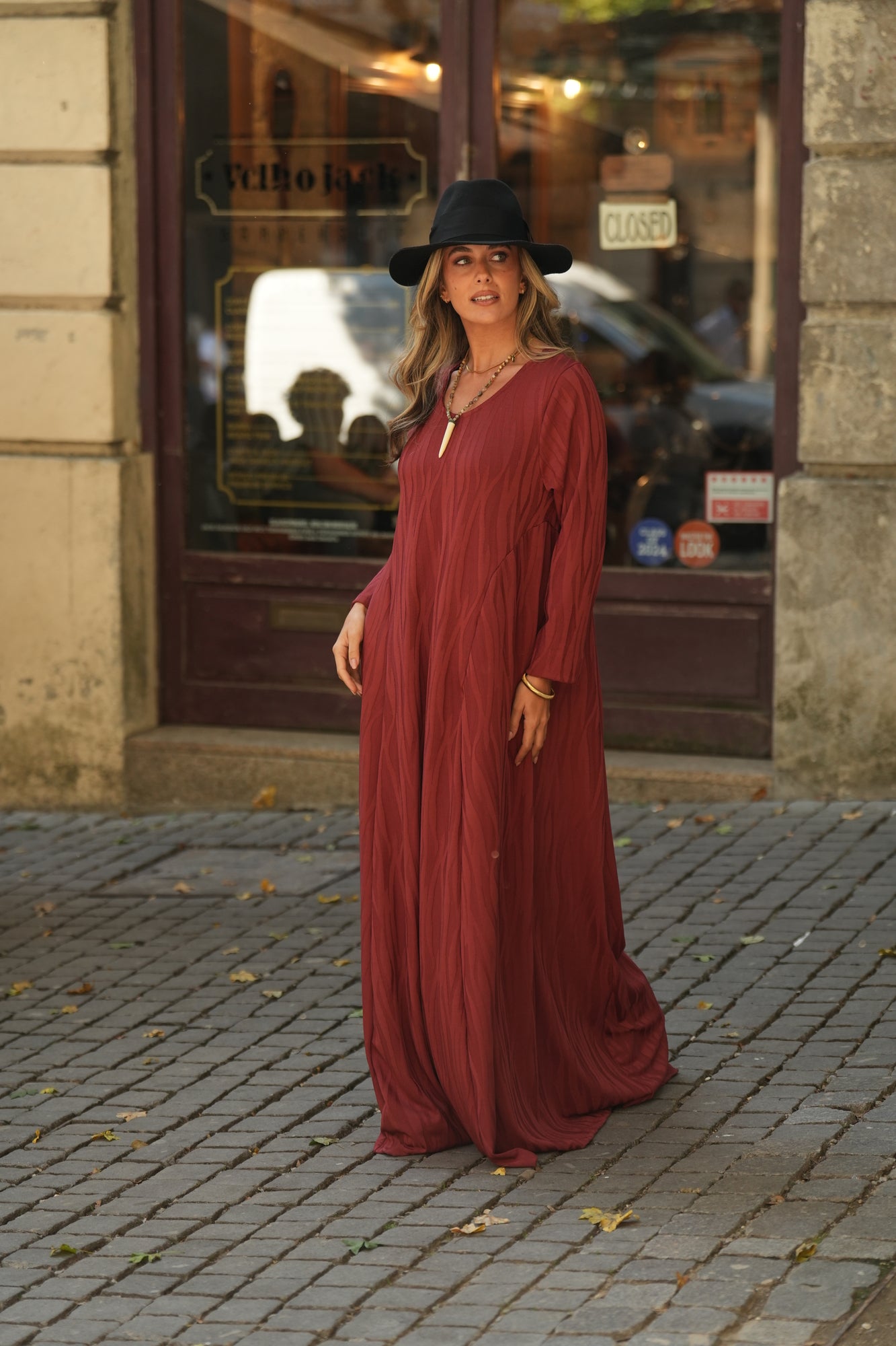 Vestido largo de punto