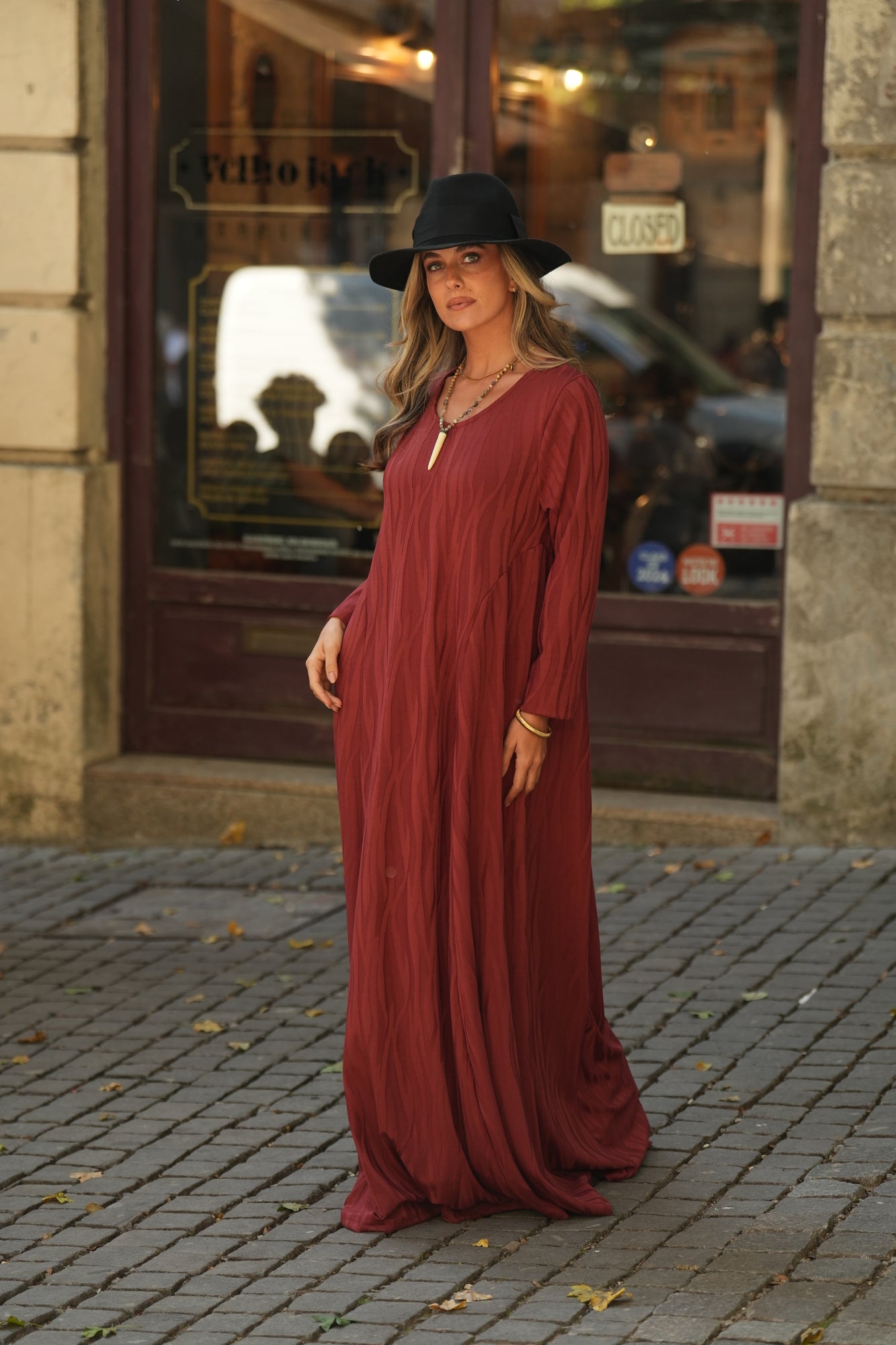 Vestido largo de punto