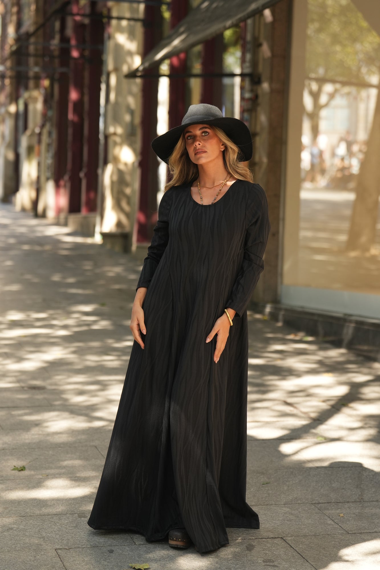 Vestido largo de punto