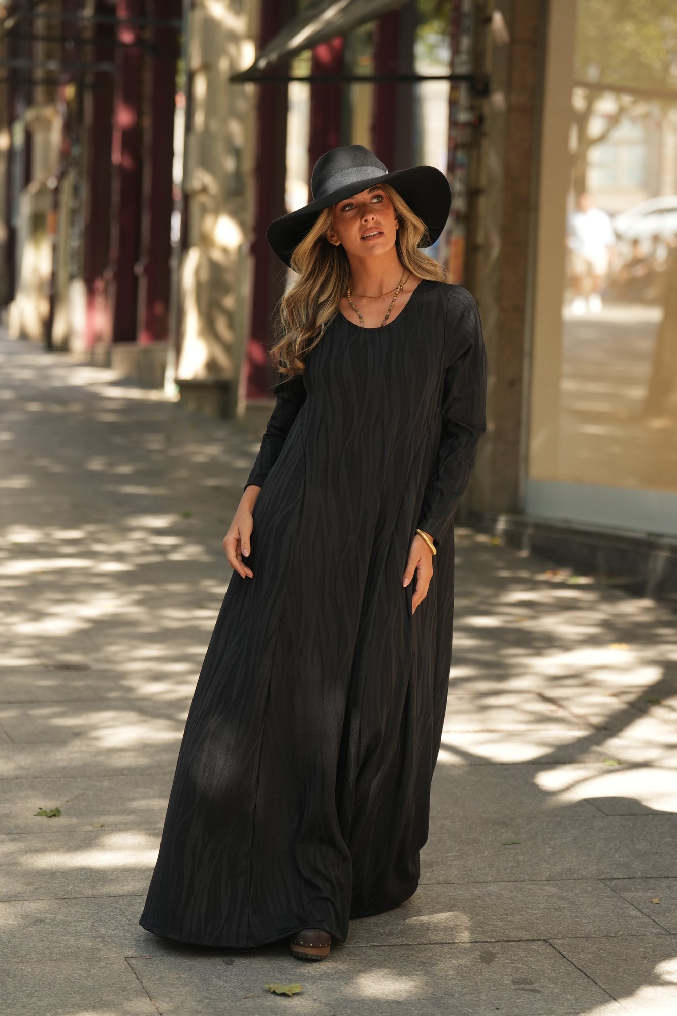 Vestido largo de punto